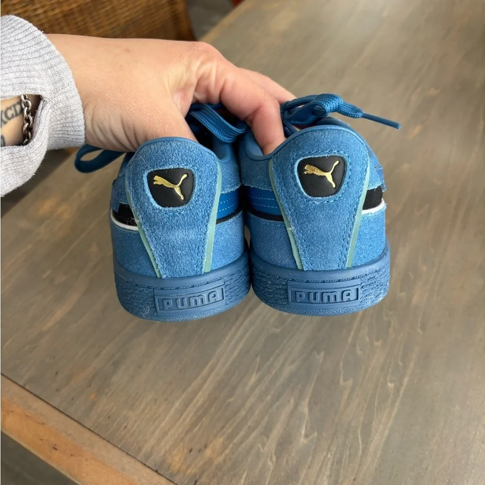 Puma Suede 'Displaced' in the Vallarta Blue colorway.